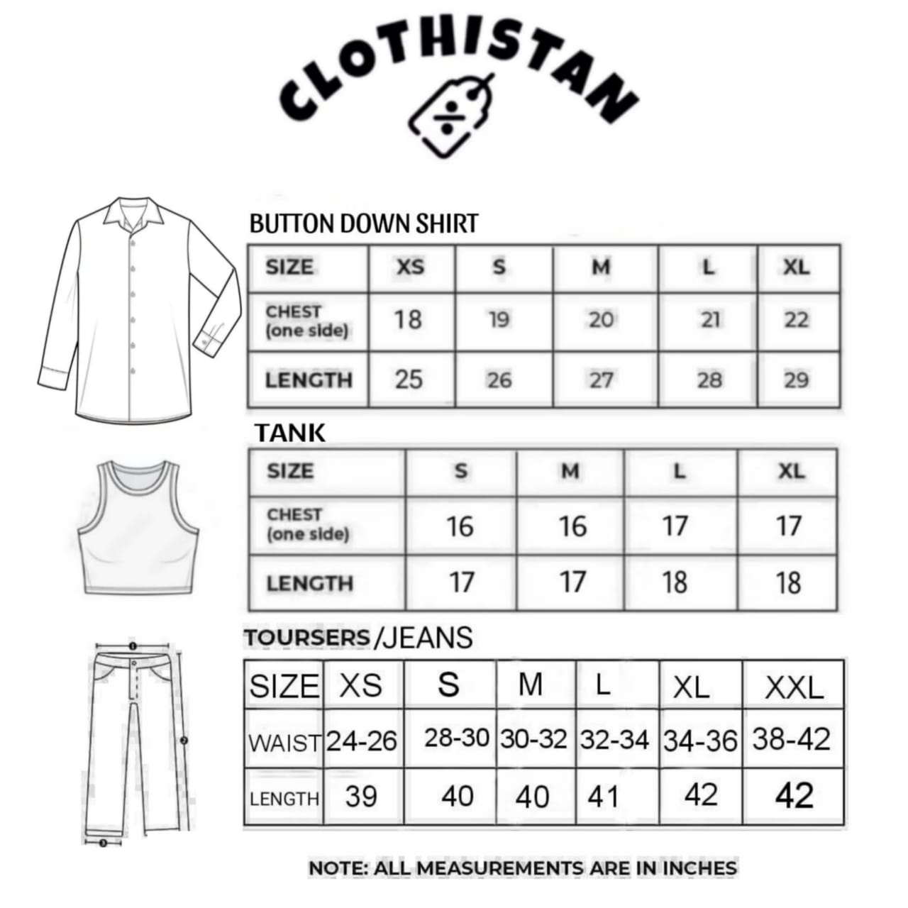 Button-Down Shirt, Rib-Knitted Tank Top & White Wide-Leg Jeans Pack of Three