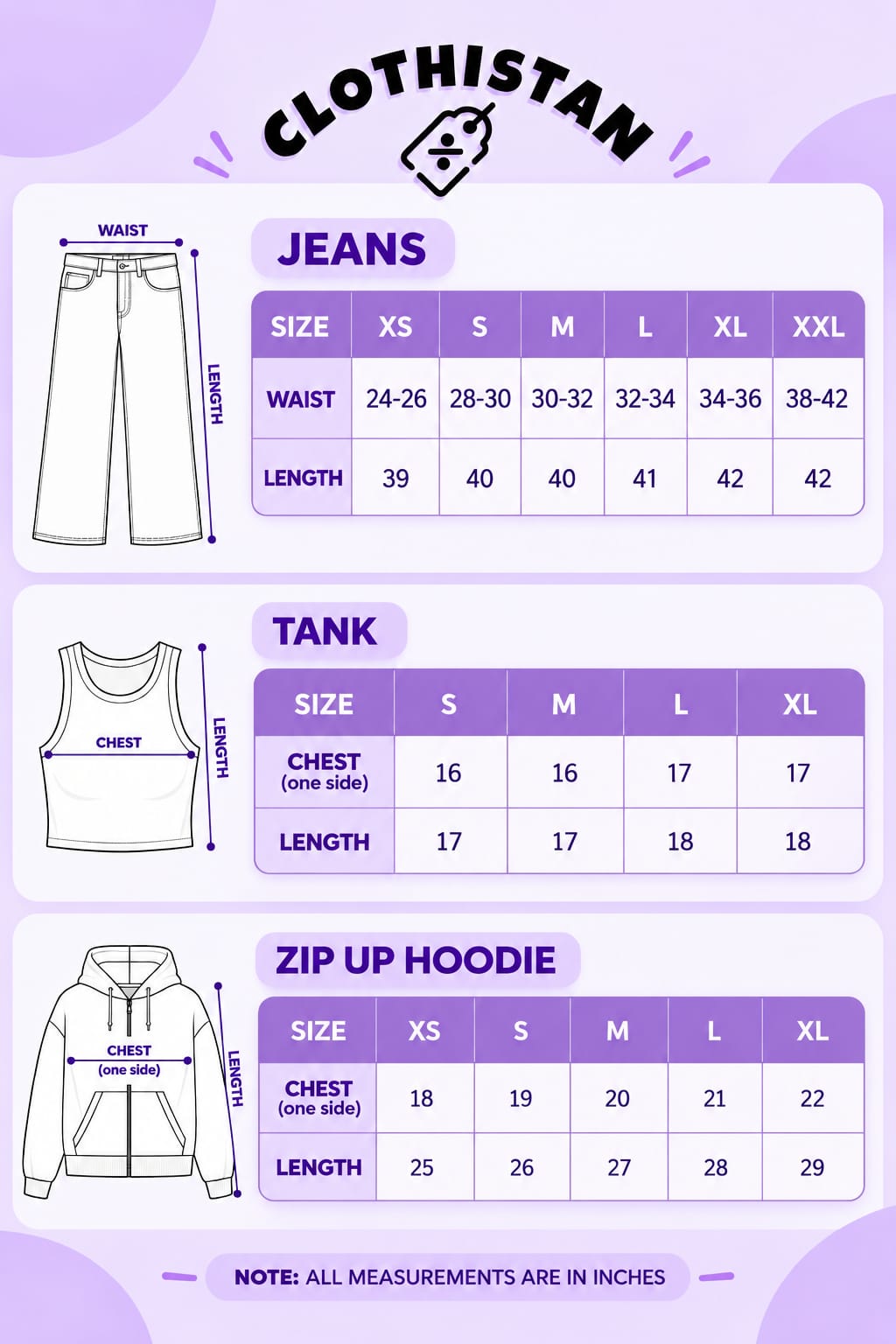 Zipper Hoodie, Black Rib Tank Top & White Wide-Leg Jeans as Pack of Threes