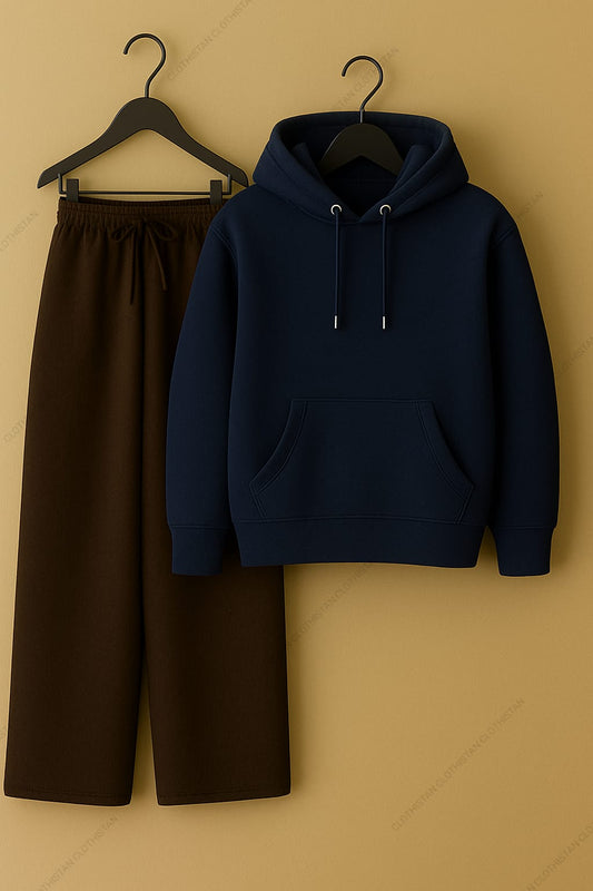 Hoodie & Wide-Leg Sweatpants Pack of Two