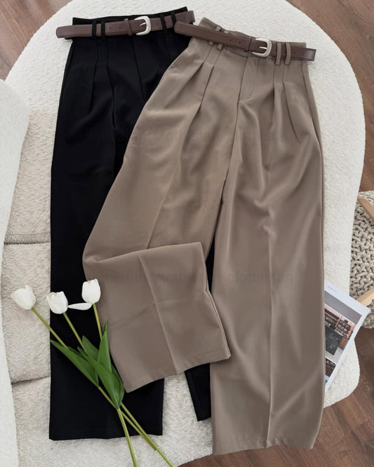 Wide Leg Formal Pants as Pack Of Twos