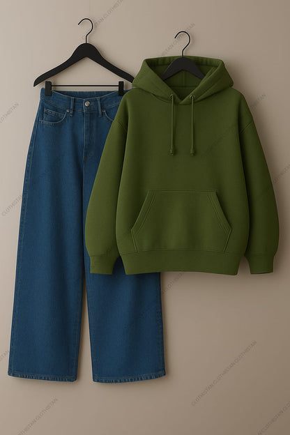 Hoodie & Dark Blue Jeans Pack of Two