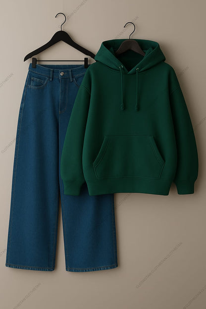 Hoodie & Dark Blue Jeans Pack of Two