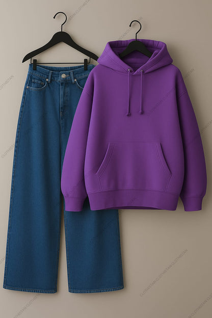 Hoodie & Dark Blue Jeans Pack of Two