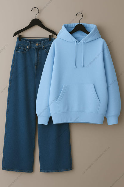 Hoodie & Dark Blue Jeans Pack of Two