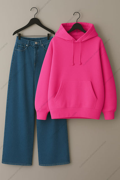 Hoodie & Dark Blue Jeans Pack of Two