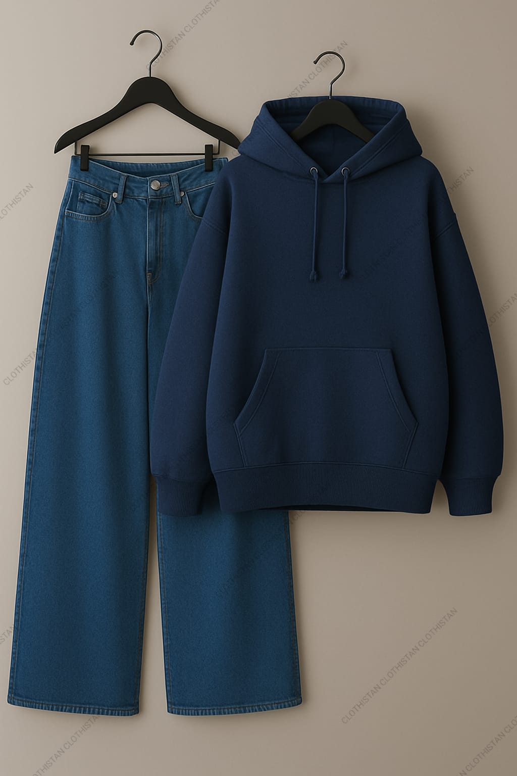 Hoodie & Dark Blue Jeans Pack of Two