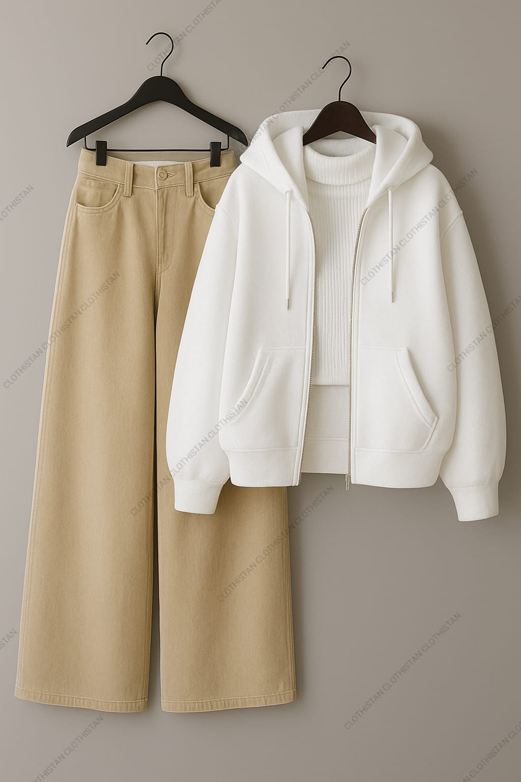 Hoodie & Wide-Leg Sweatpants Pack of Two