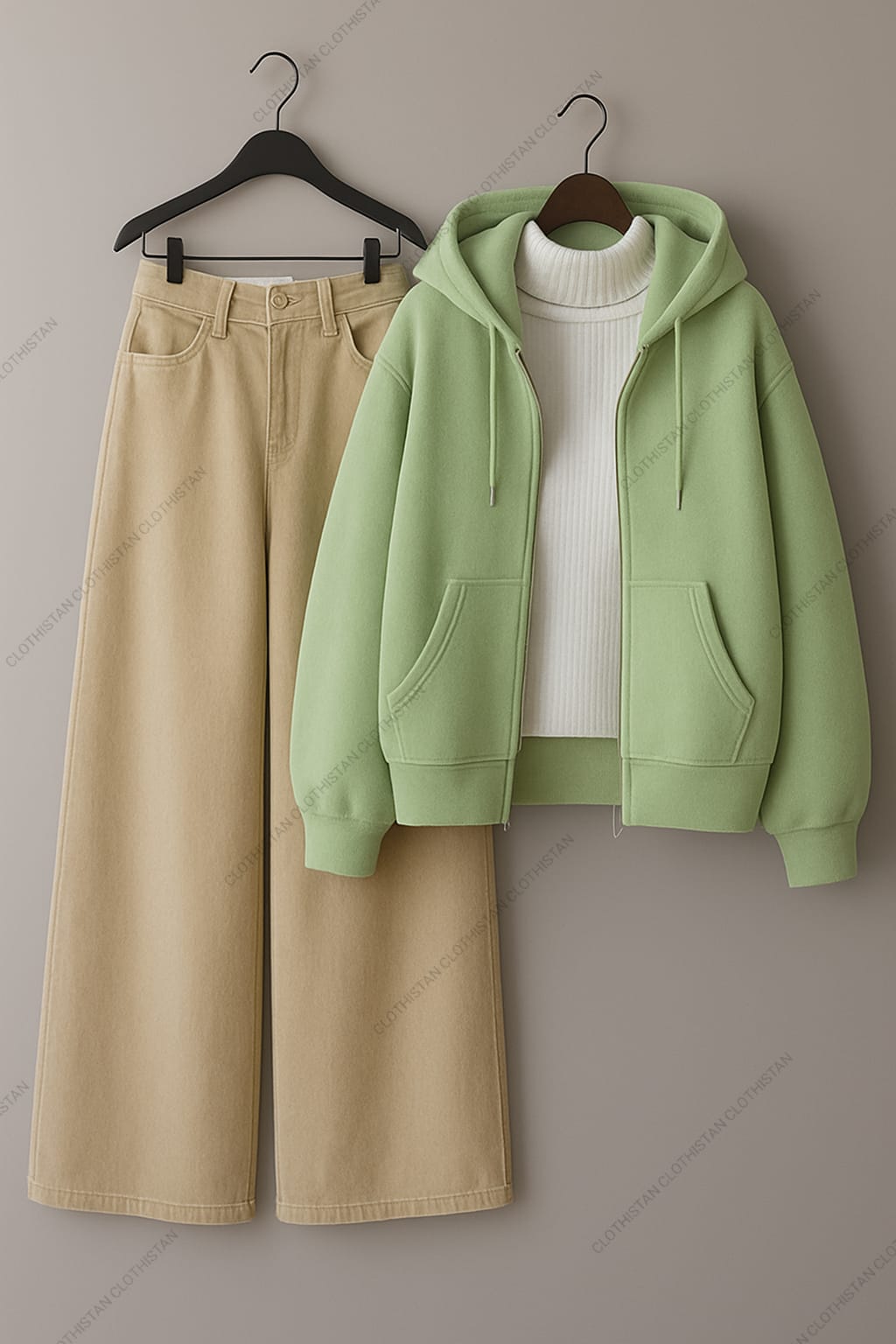 Hoodie & Wide-Leg Sweatpants Pack of Two