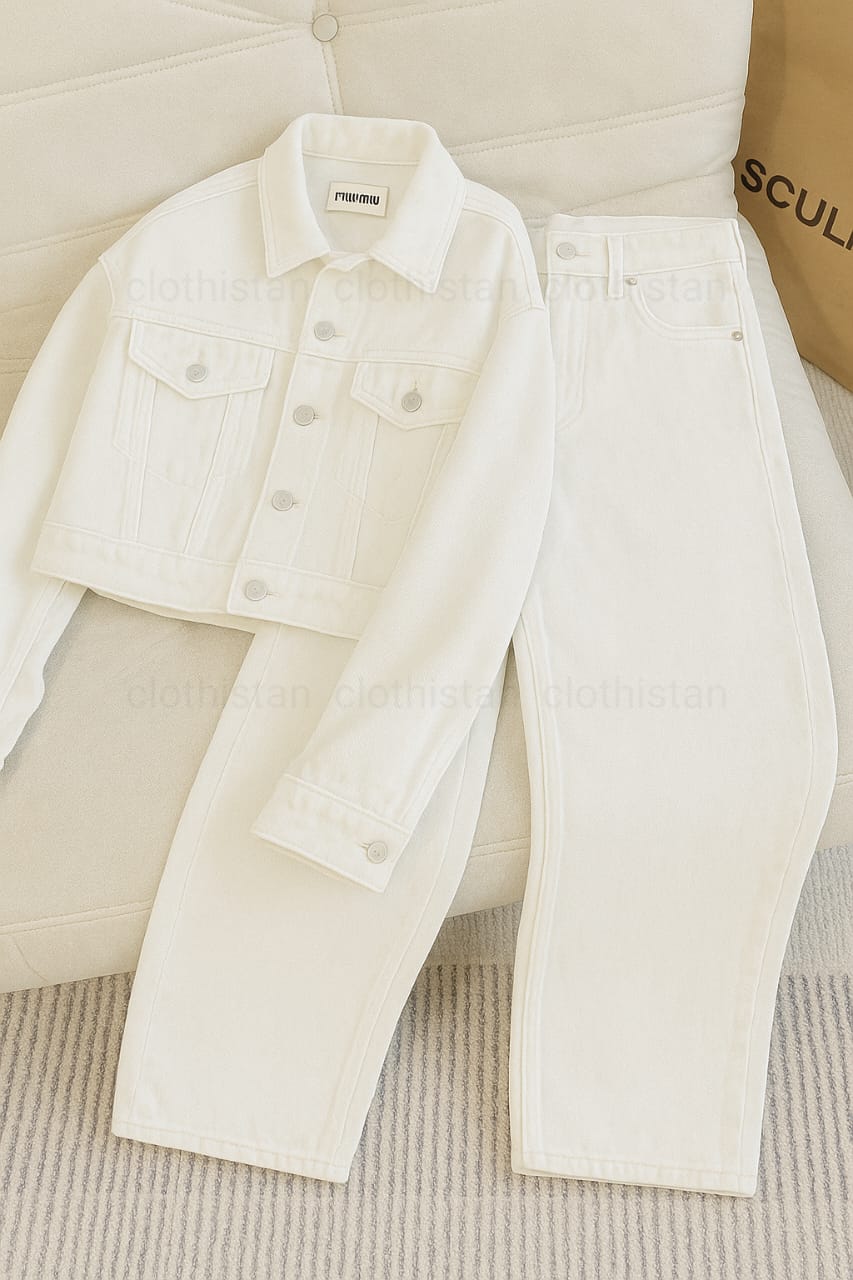 Denim Jacket & Wide-Leg Jeans Pack of Two