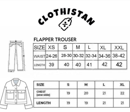 Denim Jacket, White High-Neck & Wide-Leg Jeans Pack of Three