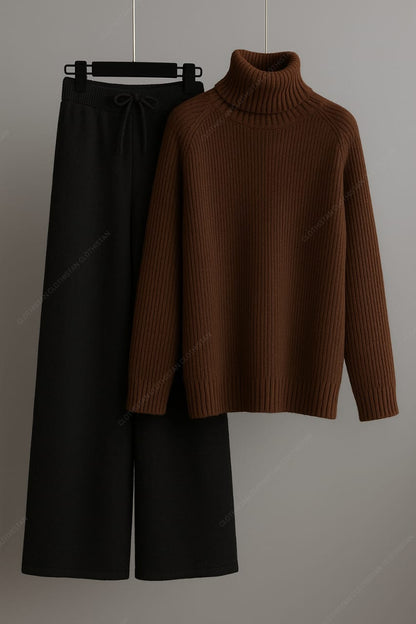 High-Neck Top & Wide-Leg Trouser – Pack of two