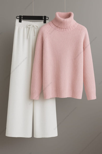 High-Neck Top & Wide-Leg Trouser – Pack of two