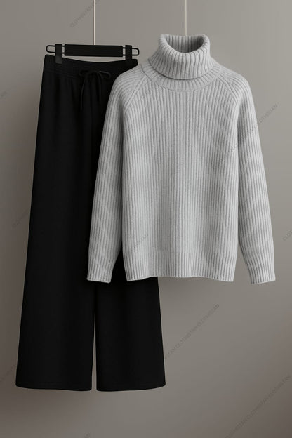 High-Neck Top & Wide-Leg Trouser – Pack of two