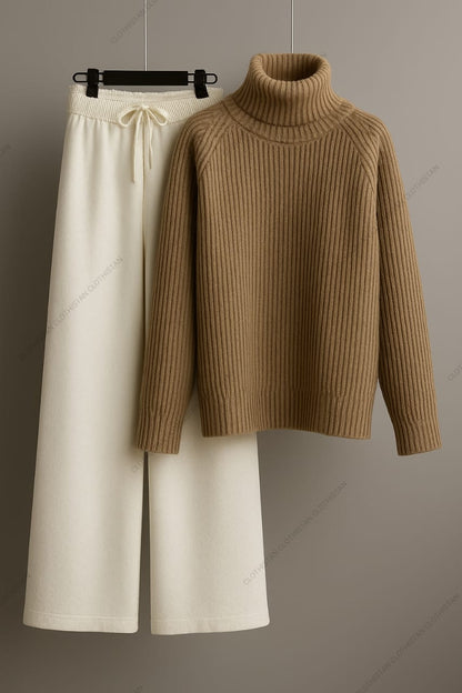 High-Neck Top & Wide-Leg Trouser – Pack of two