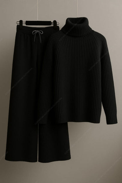 High-Neck Top & Wide-Leg Trouser – Pack of two