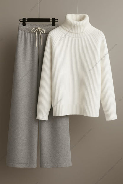 High-Neck Top & Wide-Leg Trouser – Pack of two