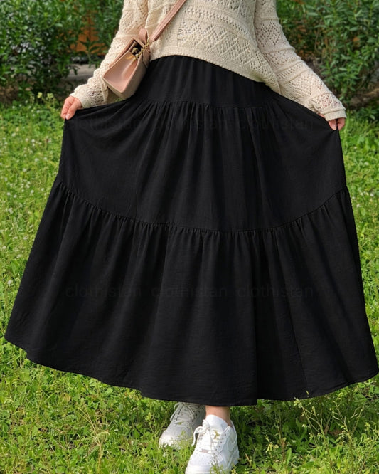 Tiered Maxi Skirt
