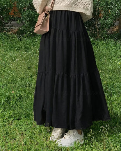 Tiered Maxi Skirt