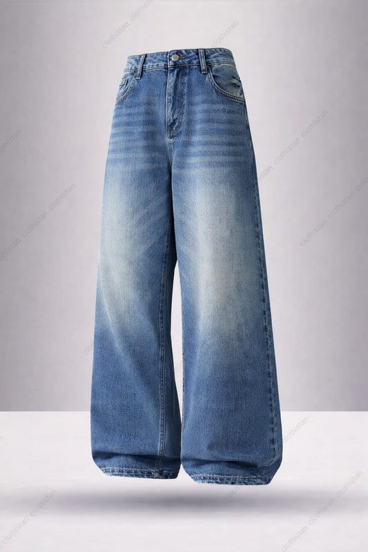 High Waisted Vintage Wide-Leg Jeans