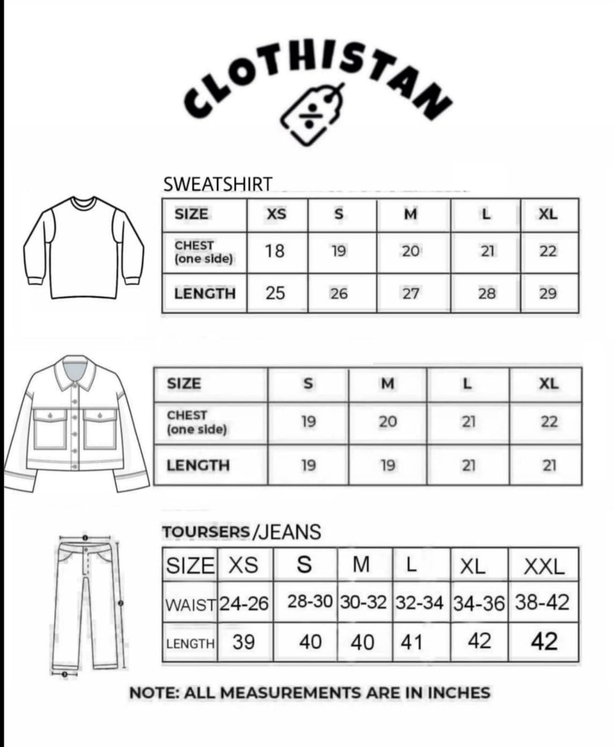 Sky blue Crop Denim Jacket, Sweatshirt & Sky blue Wide-Leg Jeans as Pack of Three