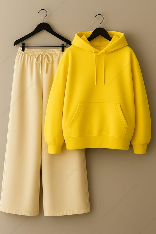Hoodie & Wide-Leg Sweatpants Pack of Two