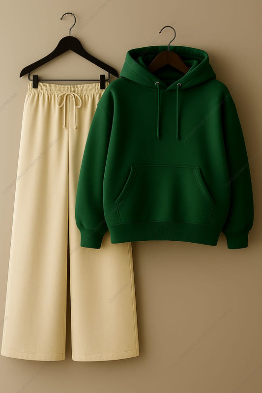 Hoodie & Wide-Leg Sweatpants Pack of Two