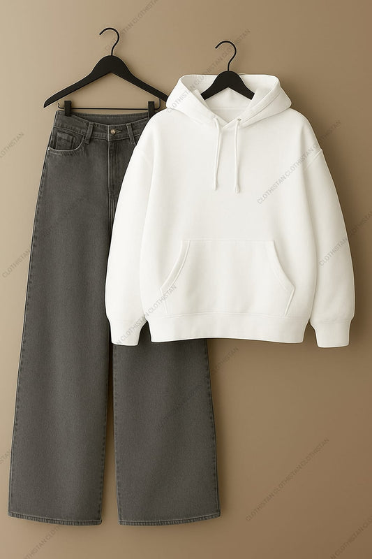 Hoodie & Grey Jeans Pack Of Two