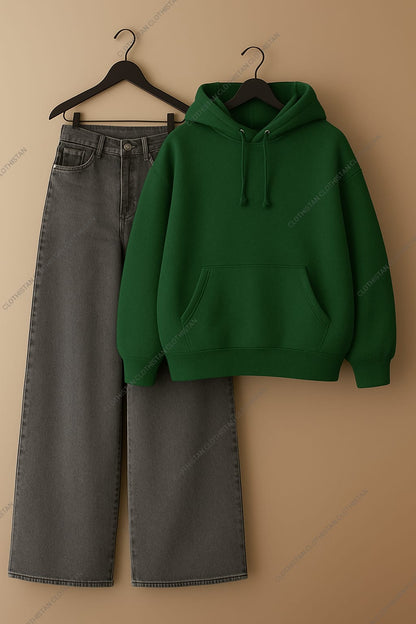 Hoodie & Grey Wide leg Jeans Pack Of Two