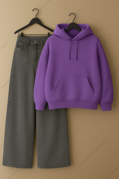 Hoodie & Grey Wide leg Jeans Pack Of Two