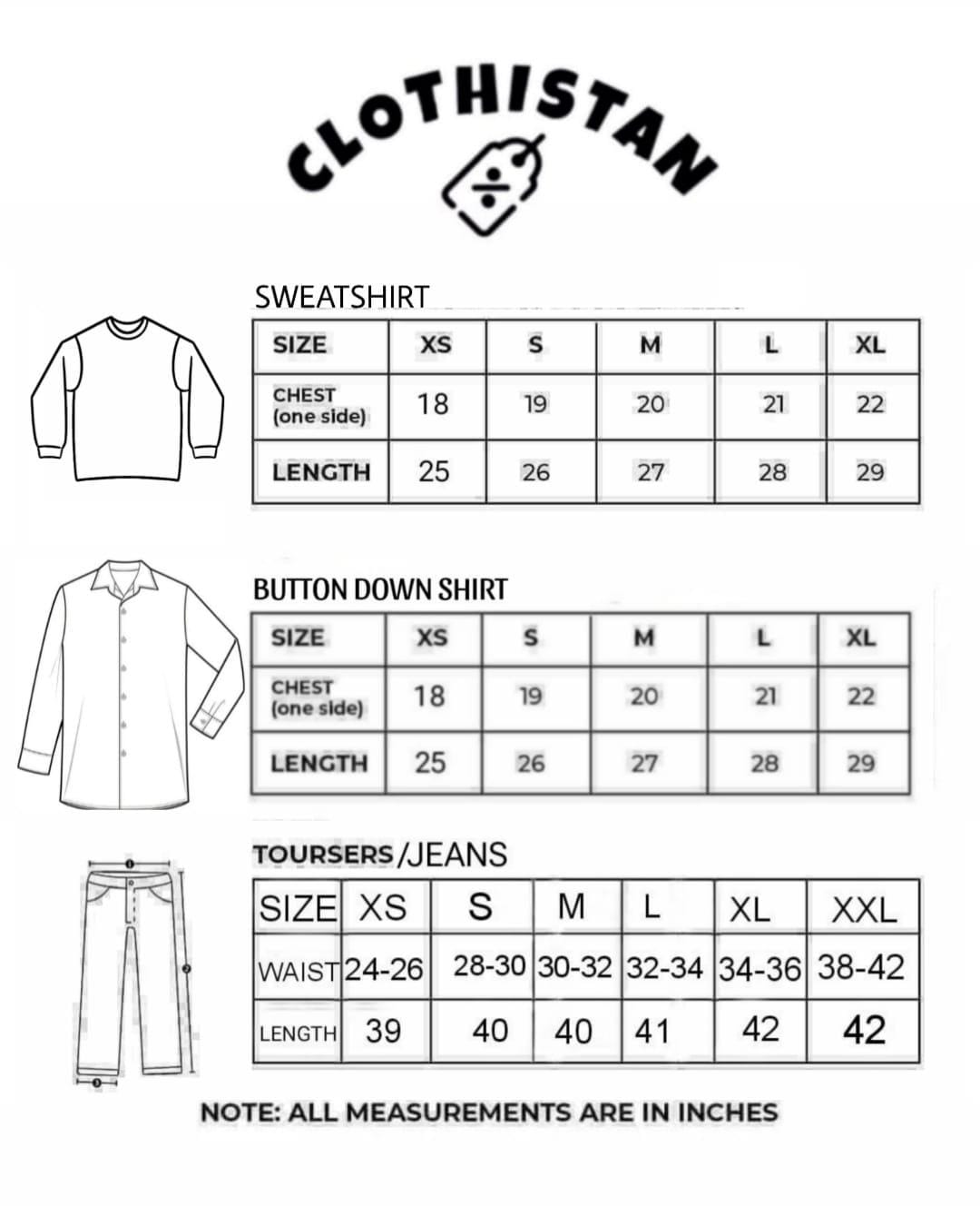 Sweatshirt, Button-Down Shirt & Wide-Leg Jeans Pack of Three